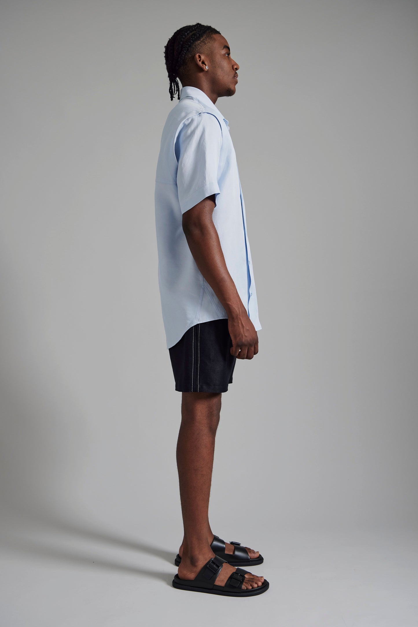 Azure Linen Shirt Light Blue