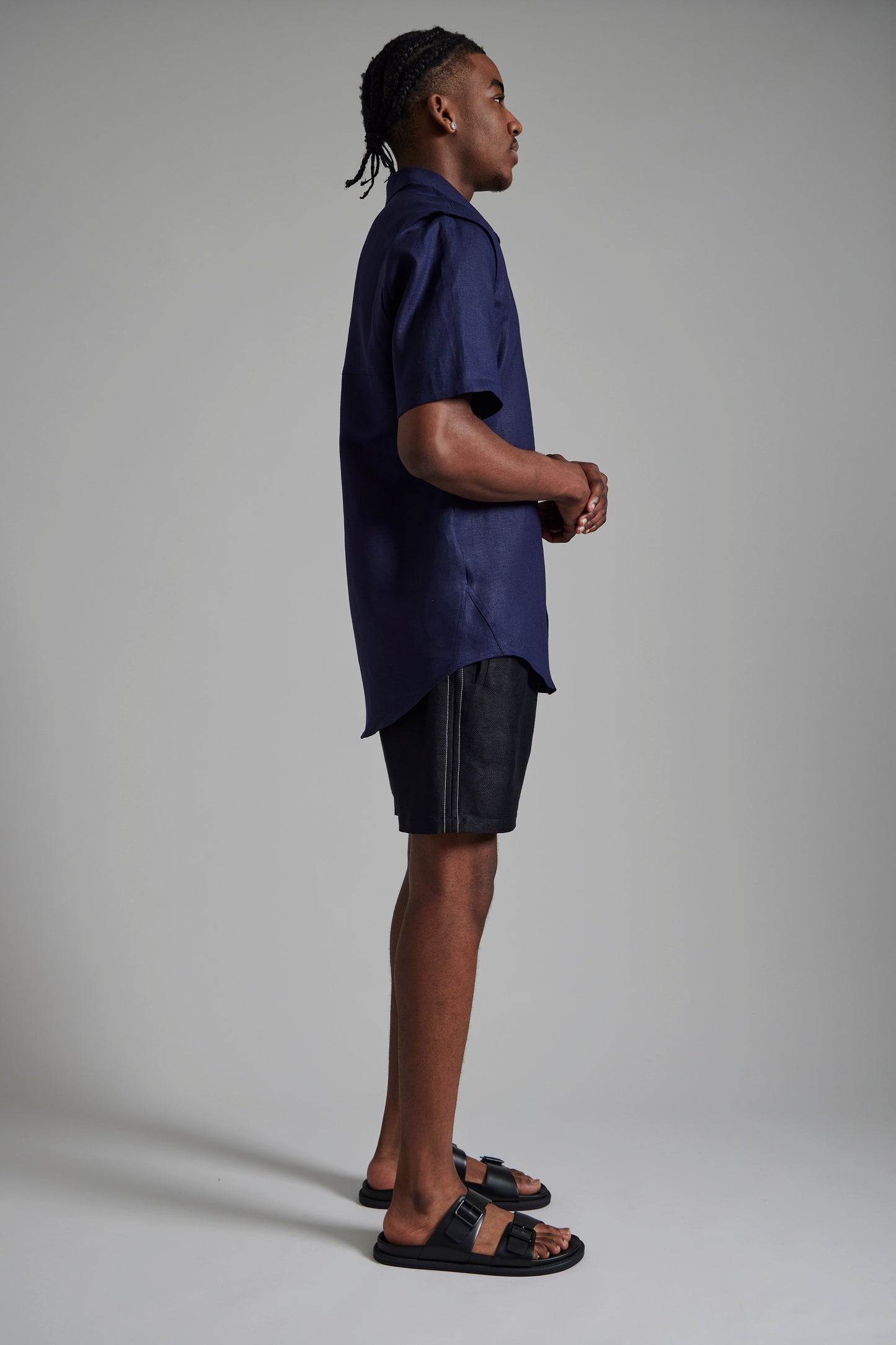 Azure Linen Shirt Navy