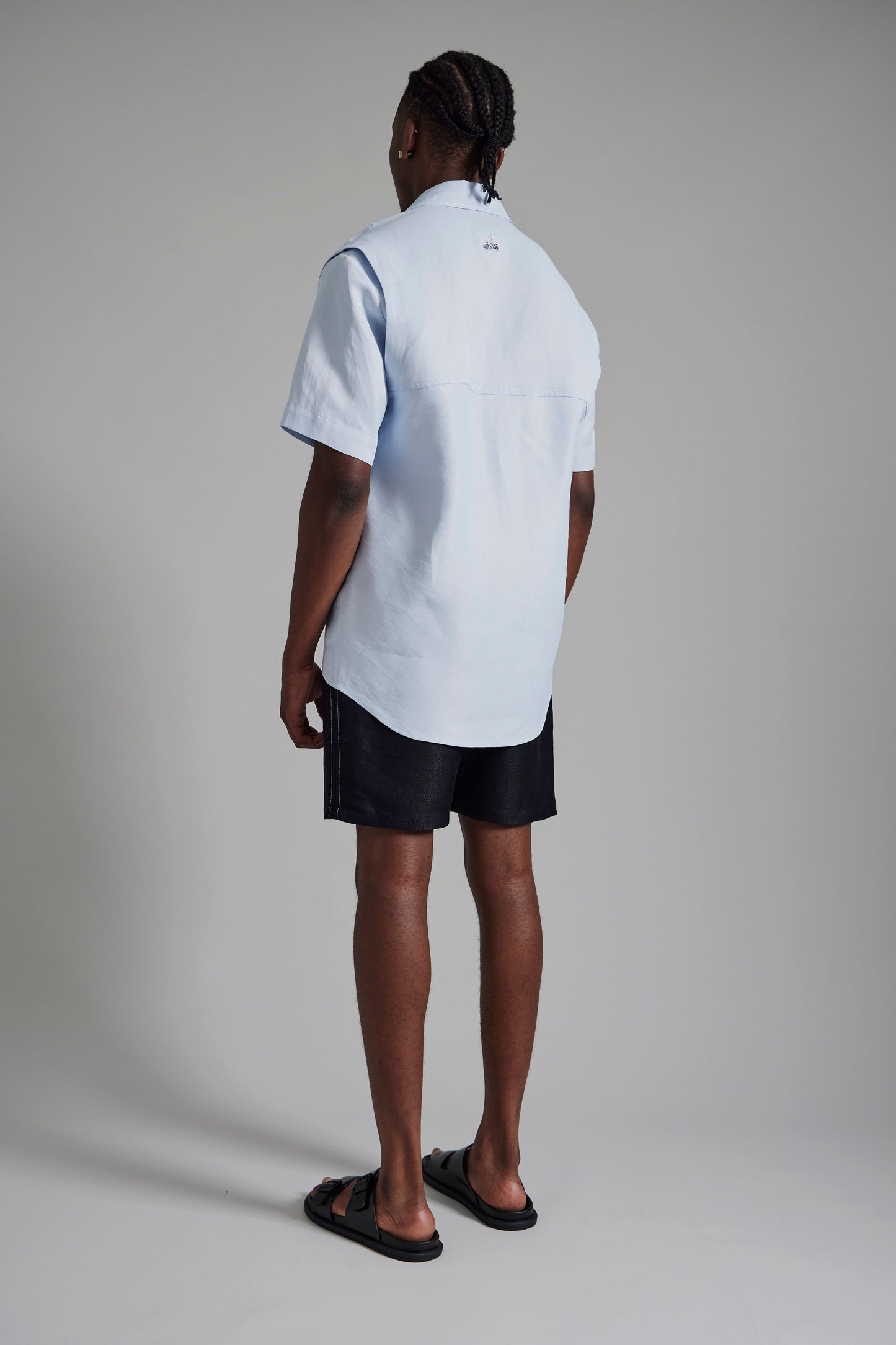 Azure Linen Shirt Light Blue