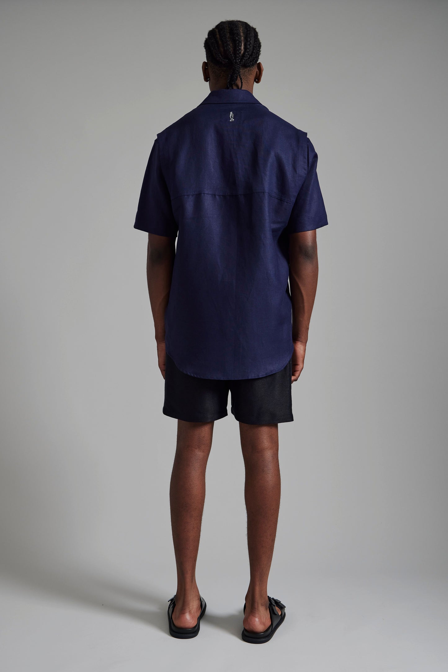 Azure Linen Shirt Navy