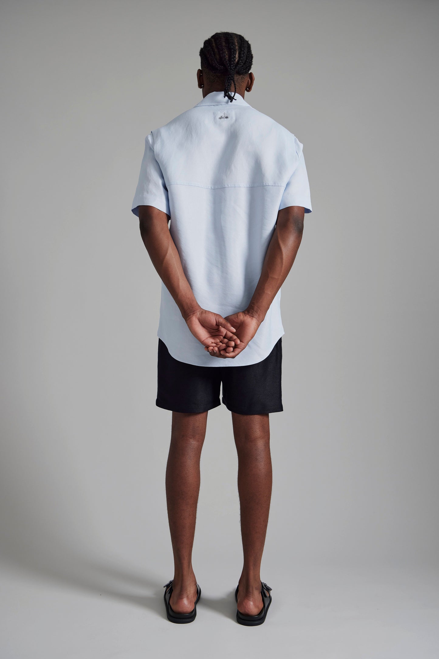 Azure Linen Shirt Light Blue