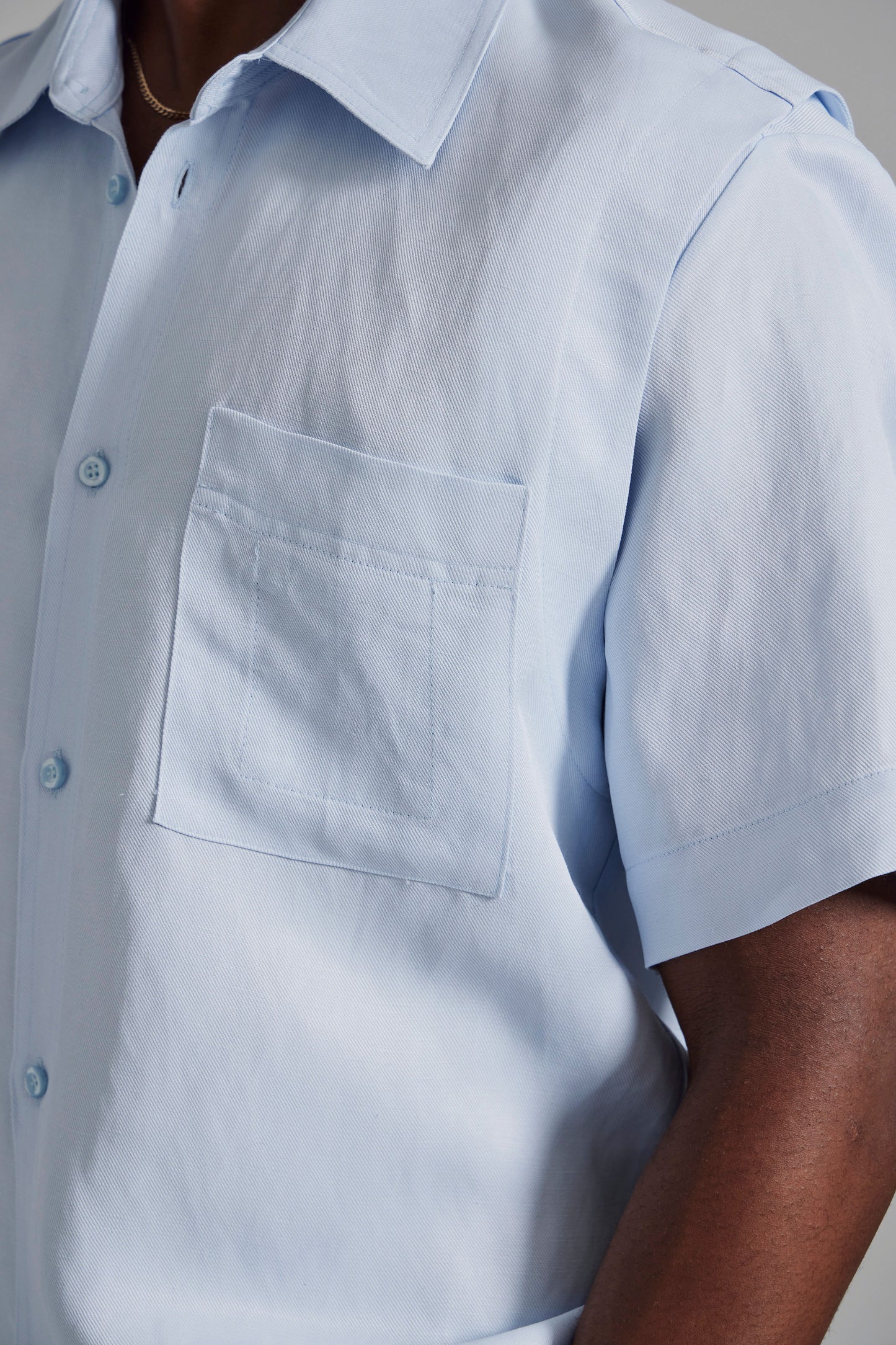 Azure Linen Shirt Light Blue