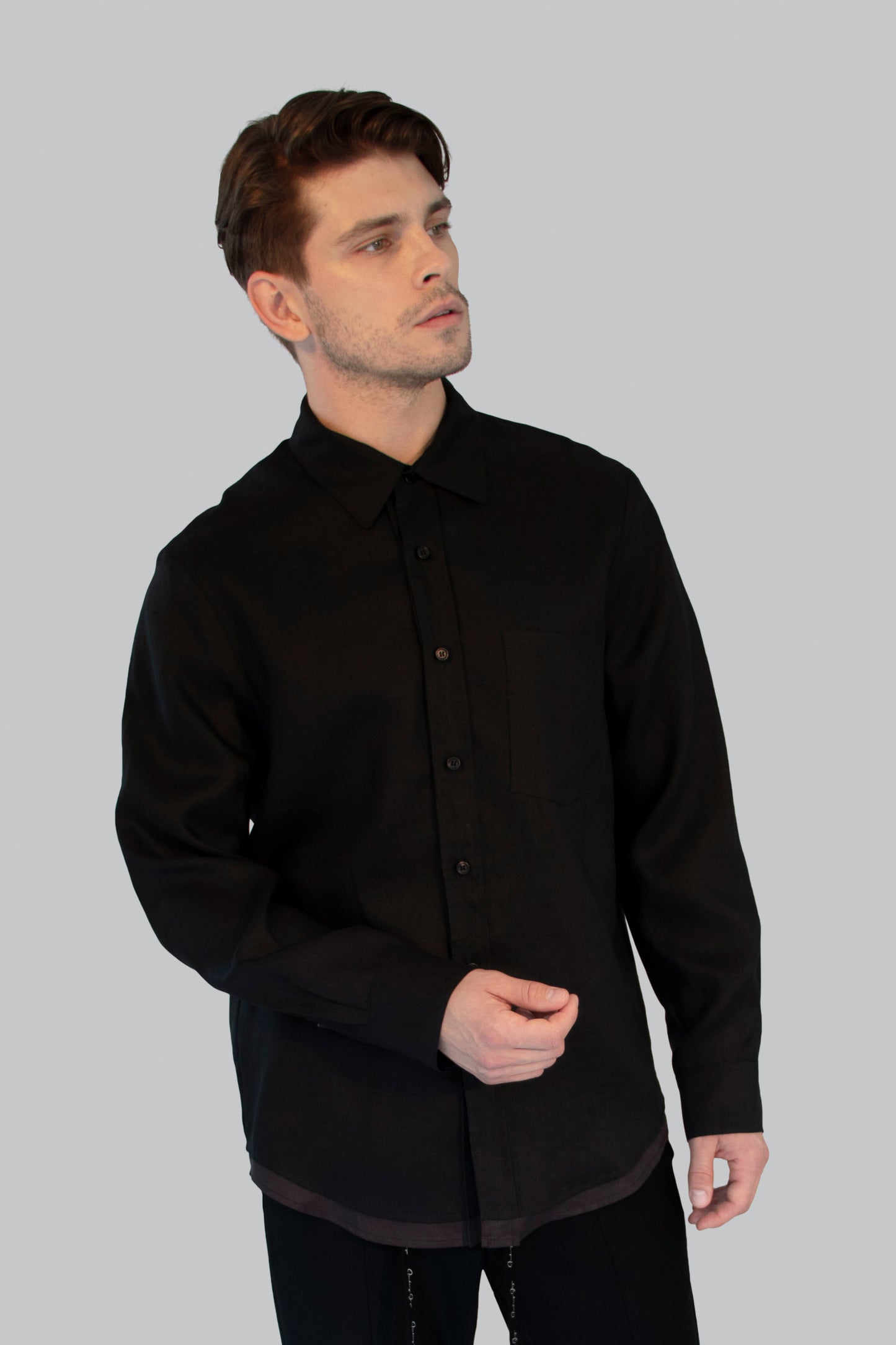 Double Layered Shirt Black