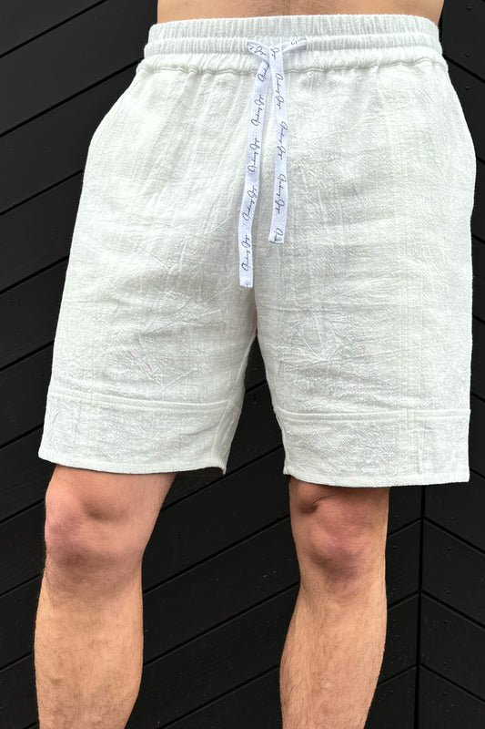 Panel Linen Shorts