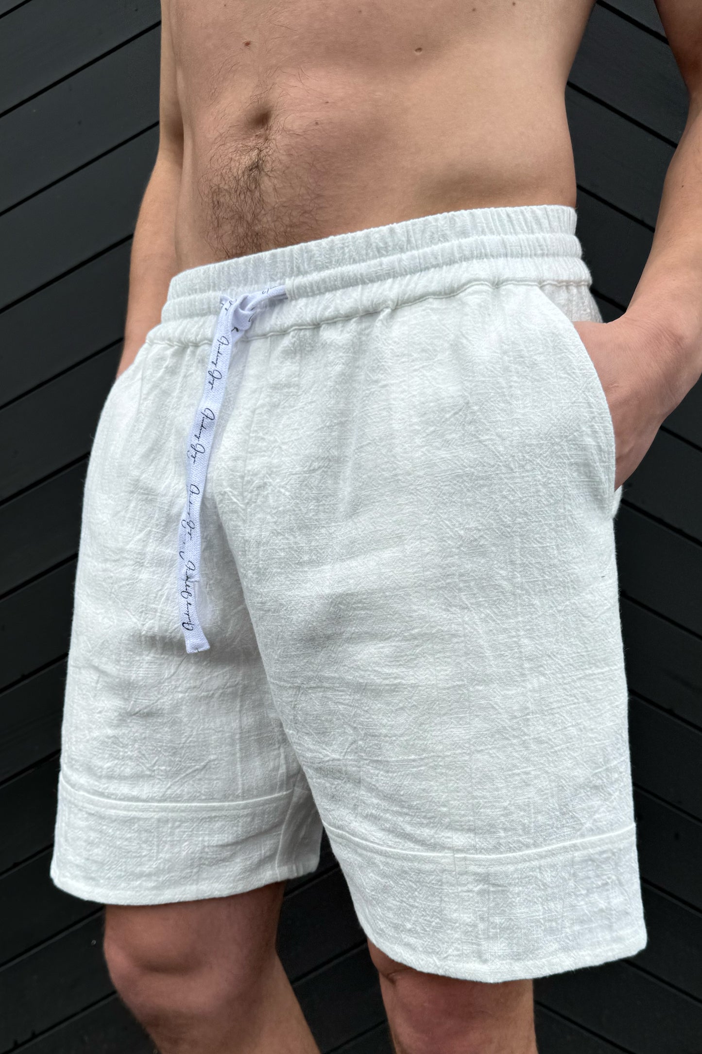 Panel Linen Shorts