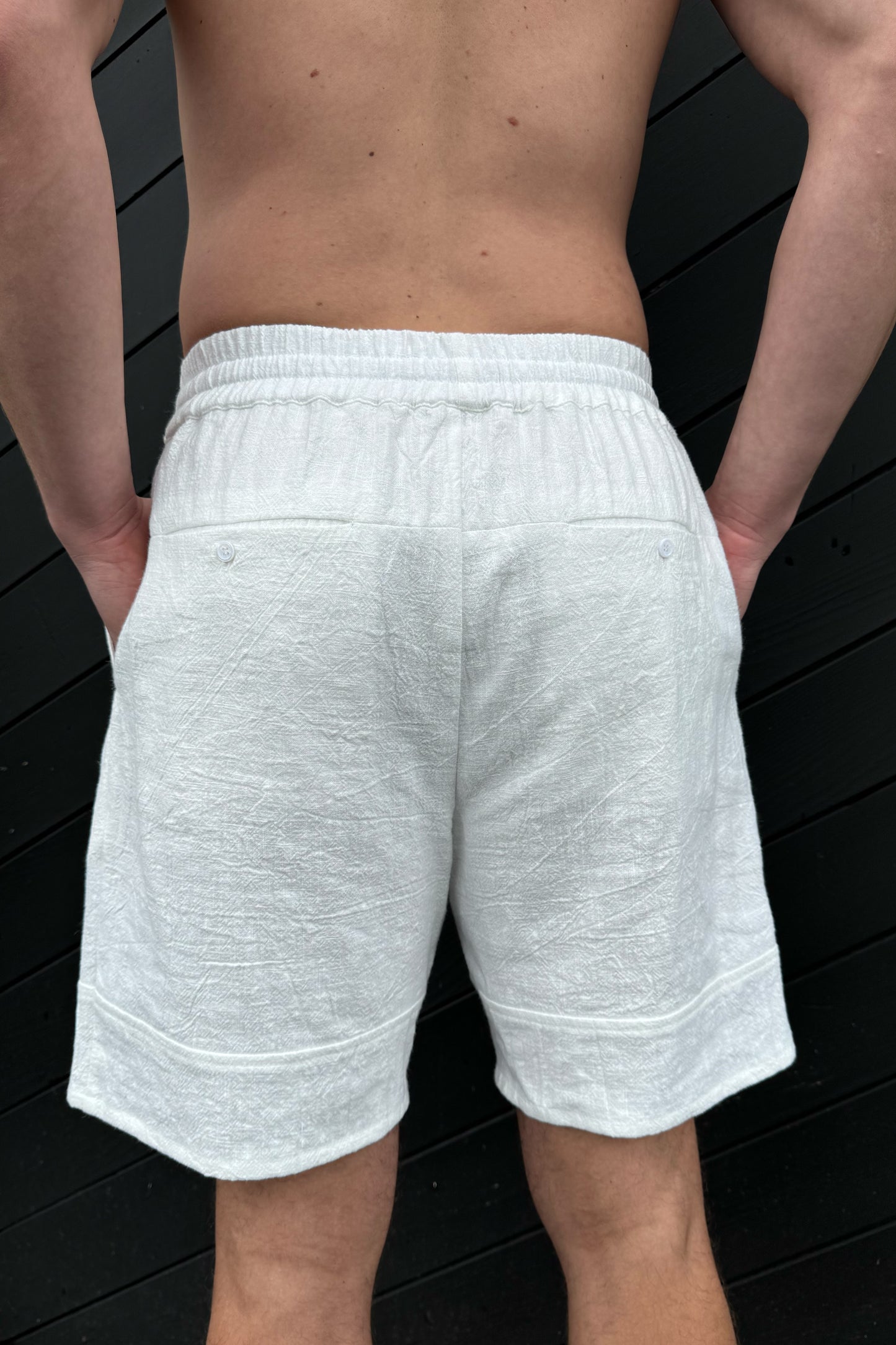 Panel Linen Shorts